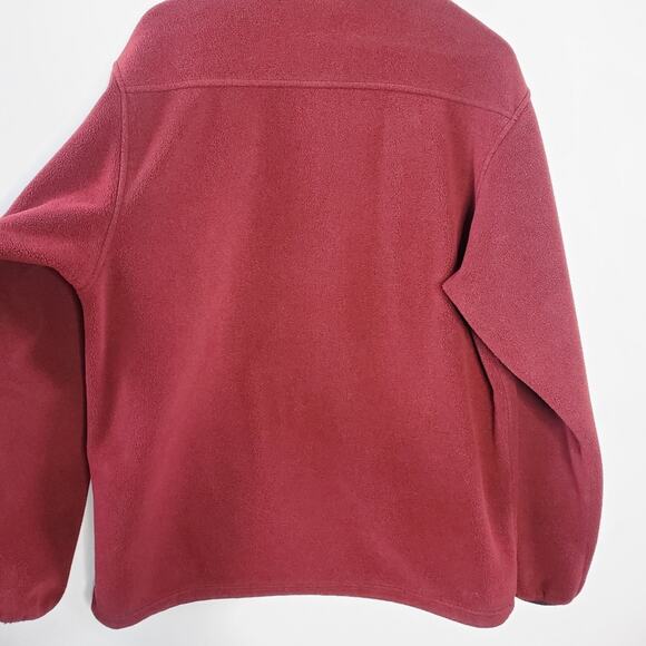 LL Bean Maroon 1/2 zip pull over fleece sweatshirt Size Large Tall - Picture 6 of 10